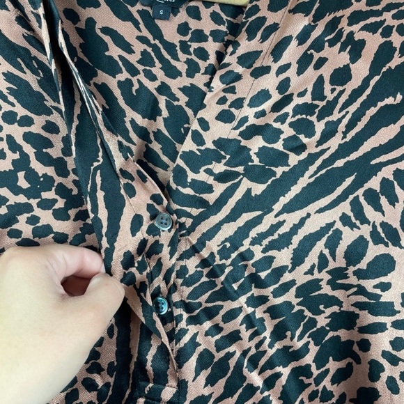 Rails Pearl Animal Print Popover Top In Cinnamon Mixed Animal Size S - Picture 7 of 11